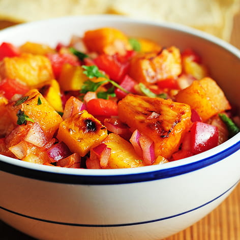 Smoked Paprika Grilled Tequila Lime Fruit Salsa