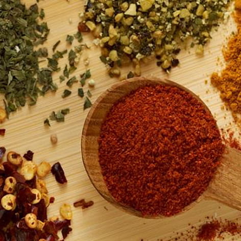 Spices in spoon