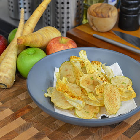 Smoky Chili Cumin Parsnip and Apple Chips