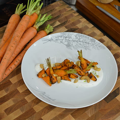 Spice Roasted Carrots with Cardamom Yogurt