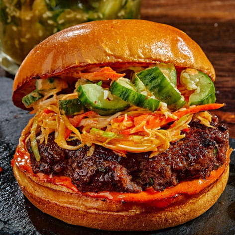 Korean “Twice Smashed” Burger