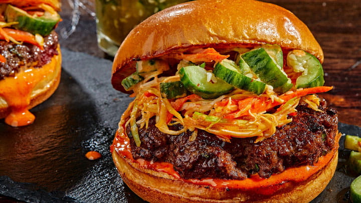 Korean “Twice Smashed” Burger