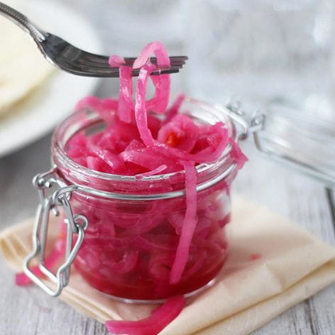 Pickled Red Onions and Habaneros