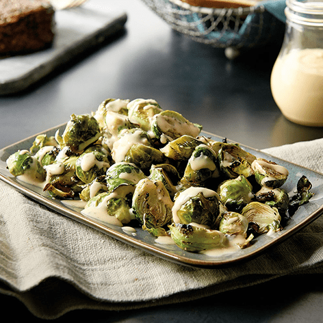 Brussels Sprouts with Dijon Cream Sauce