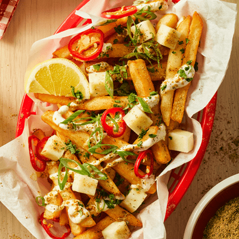 Chaat and Lemon Loaded Fries