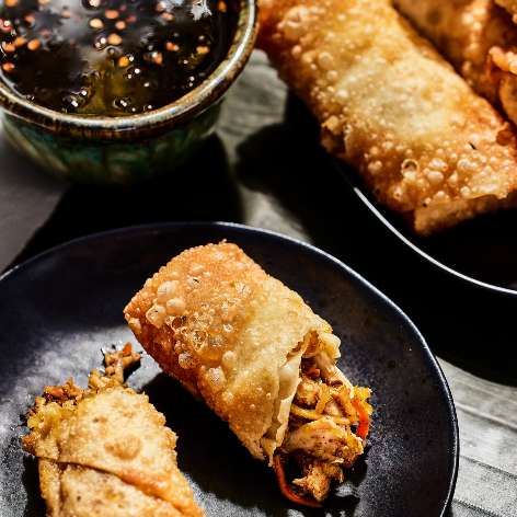 Duck Egg Rolls with Chipotle Tamarind Sauce