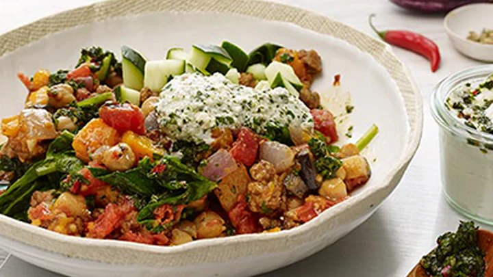 Chickpea-and-Ground-Lamb-Breakfast-Hash-with-Skhug-Sauce