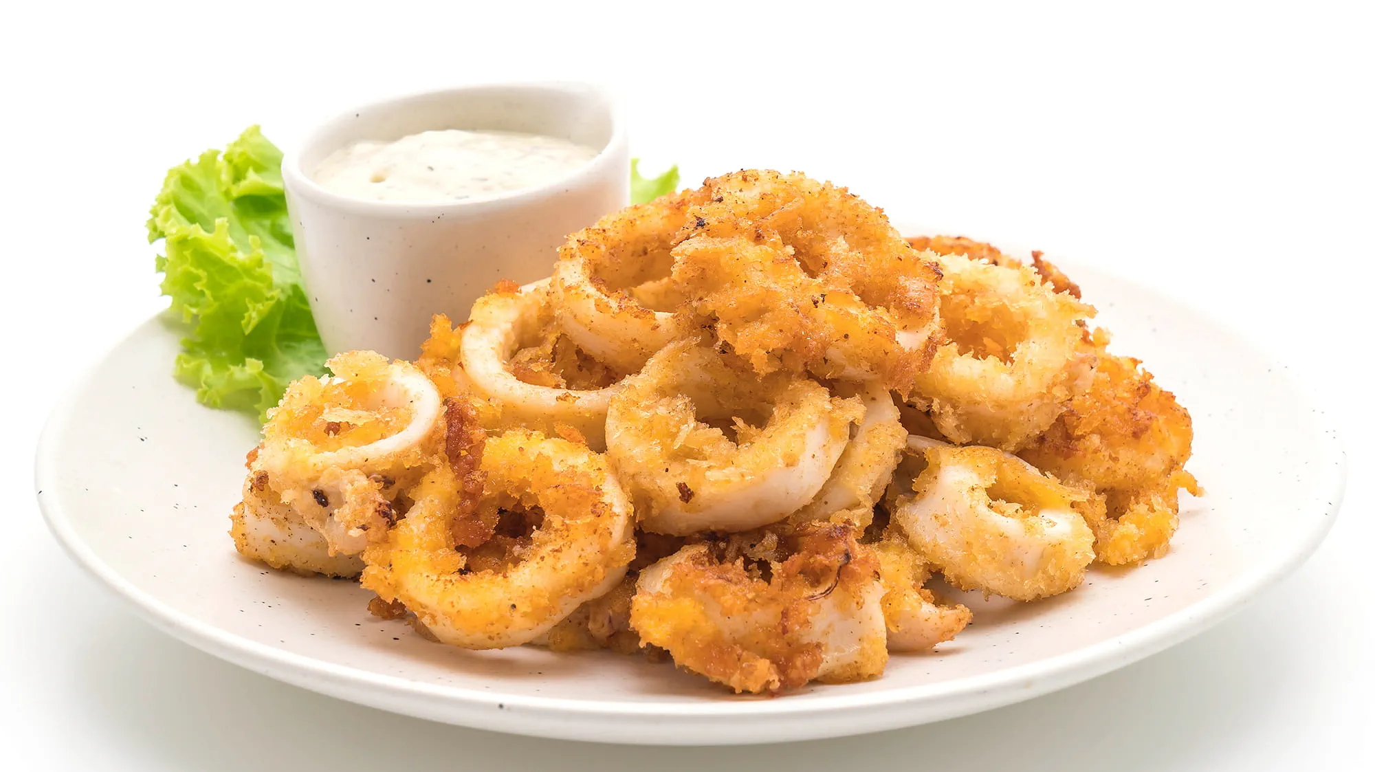 Crispy Fried Squid with Black Pepper Mayonnaise