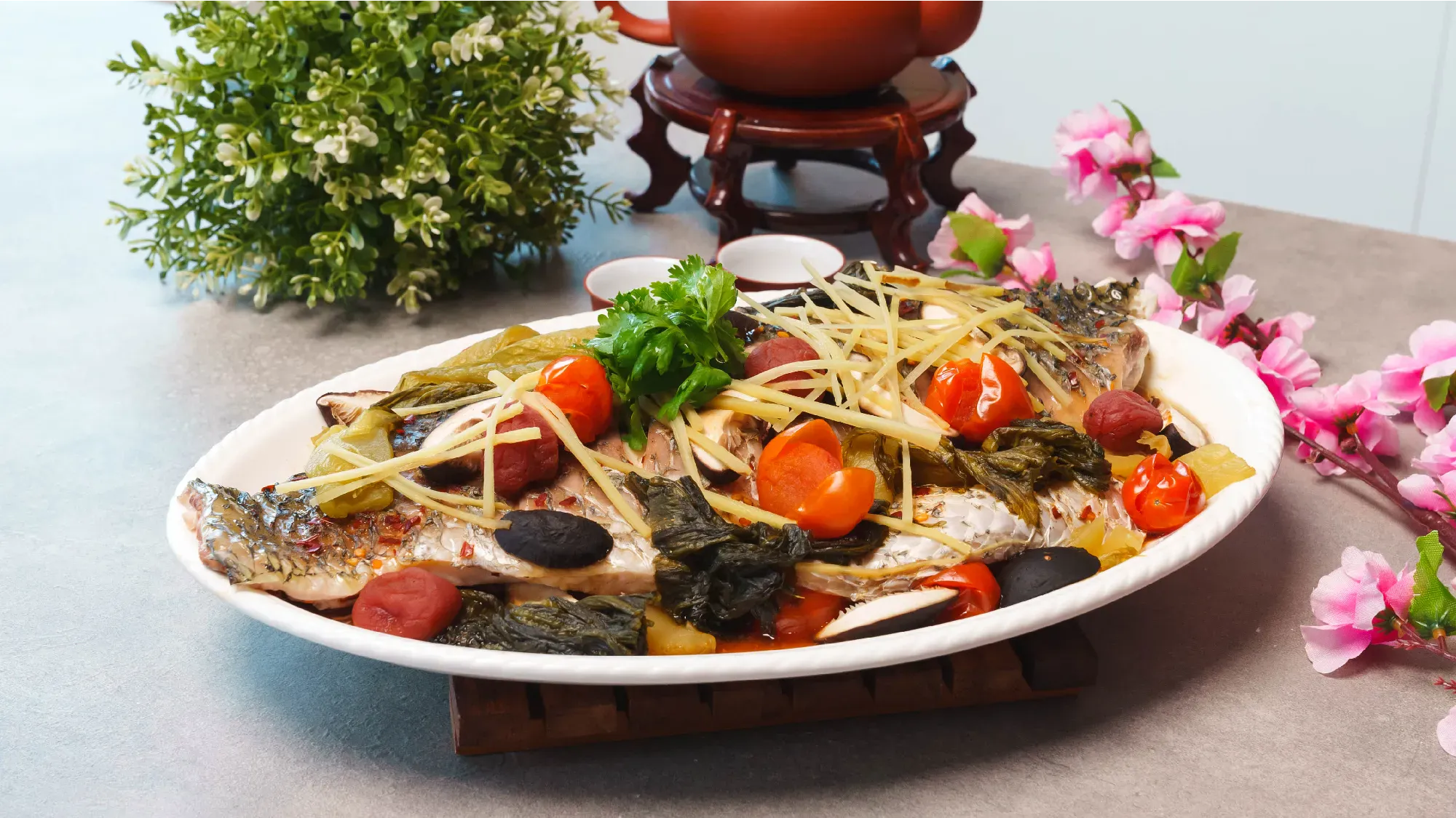 Teochew Style Steamed Fish Fillet
