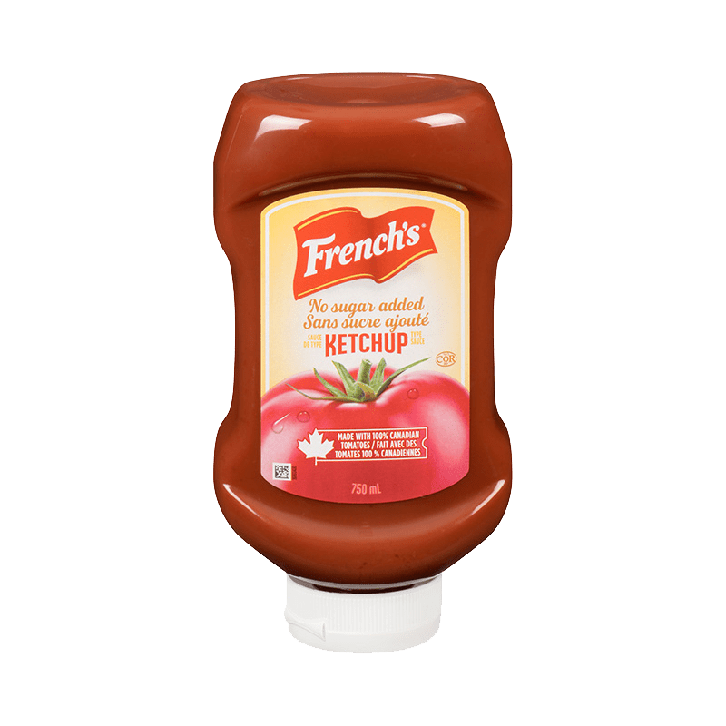 FRENCH’S NO SUGAR ADDED, TOMATO KETCHUP WITH STEVIA
