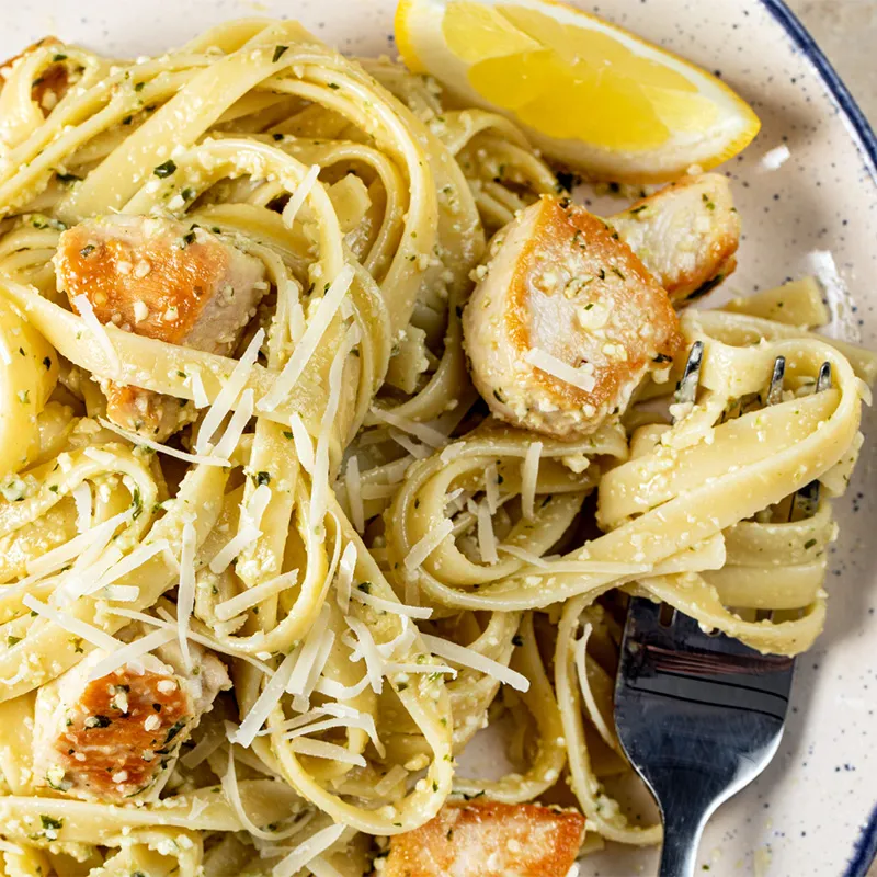 Chicken & Basil Pesto Fettuccine