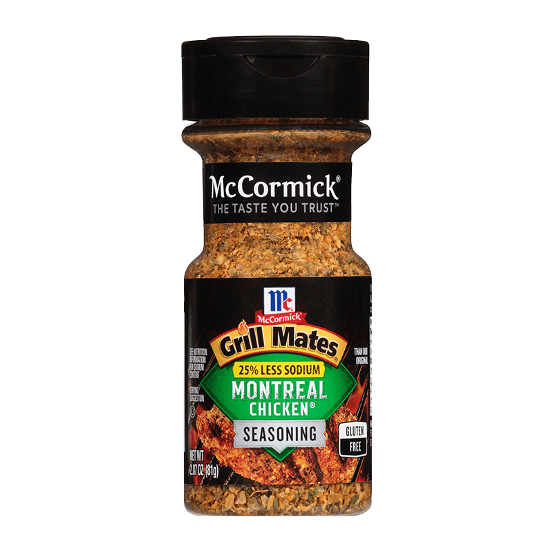 McCormick® Grill Mates® 25% Less Sodium Montreal Chicken Seasoning, 2.87 oz