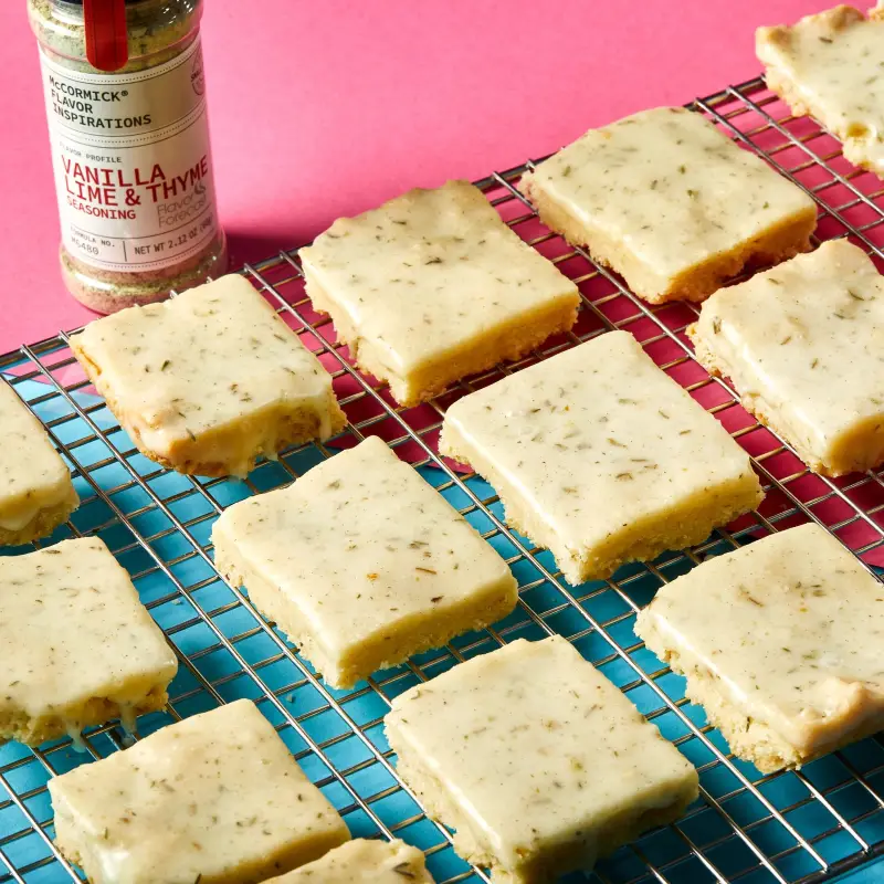 vanilla lime glazed shortbread