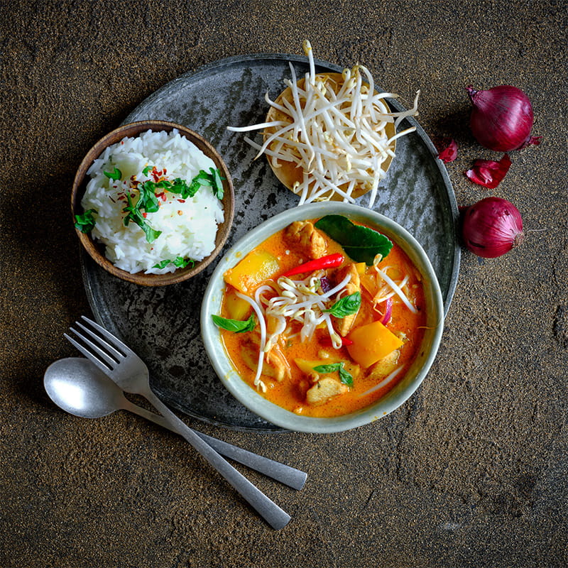 MENU EXPRESS - Curry rouge au poulet 2 portions