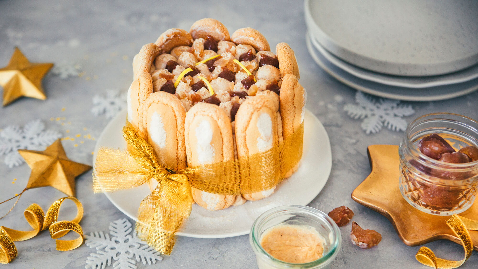 Charlotte De Noël Aux Marrons Et Citrons Confits - Recette | Vahiné