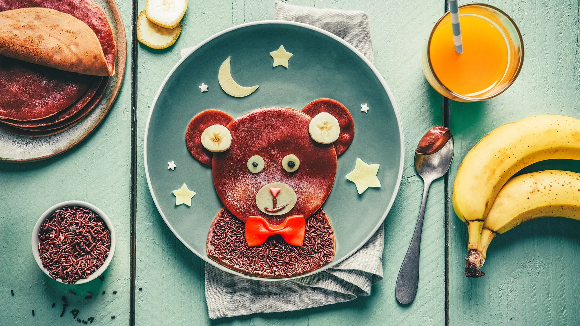 Crêpes ourson au chocolat