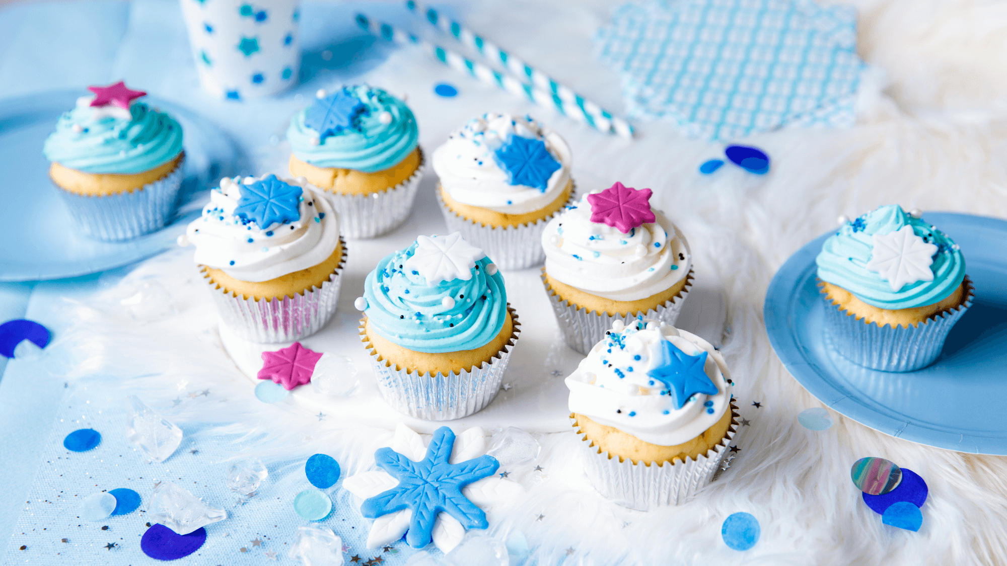 Cupcakes des neiges vanille-chocolat – Recette pour enfants